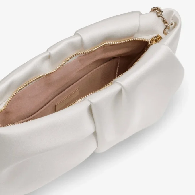 Bonny Clutch Ivoor Satijnen Clutch