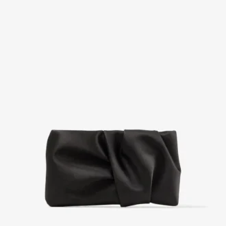 Bonny Clutch Zwarte satijnen clutch