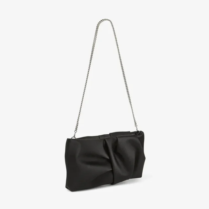 Bonny Clutch Zwarte satijnen clutch