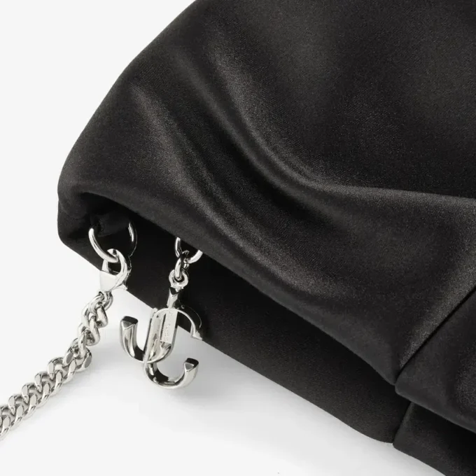 Bonny Clutch Zwarte satijnen clutch