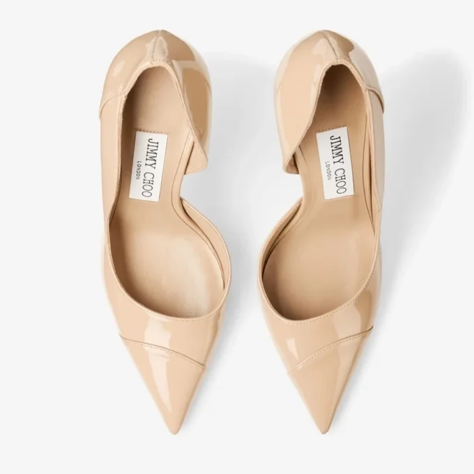 Brigitte 100 Chai lakleren pumps