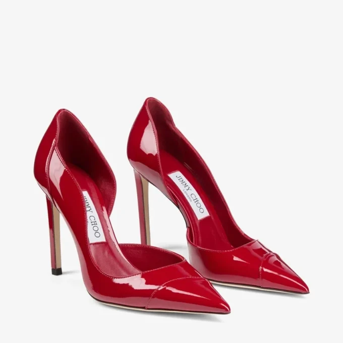 Brigitte 100 robijnrode lakleren pumps