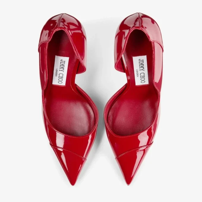 Brigitte 100 robijnrode lakleren pumps