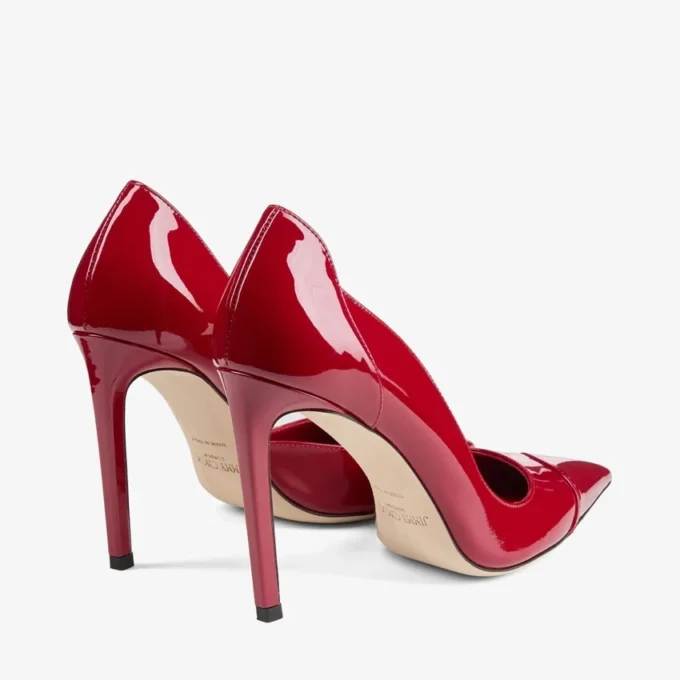 Brigitte 100 robijnrode lakleren pumps
