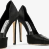 Brigitte 120 Zwarte satijnen pumps Brigitte 120 Zwarte satijnen pumps
