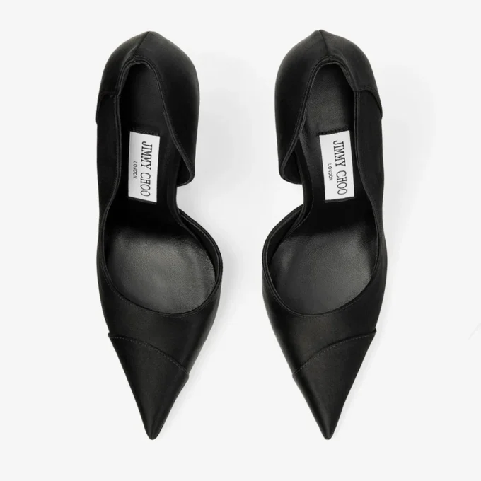 Brigitte 120 Zwarte satijnen pumps Brigitte 120 Zwarte satijnen pumps