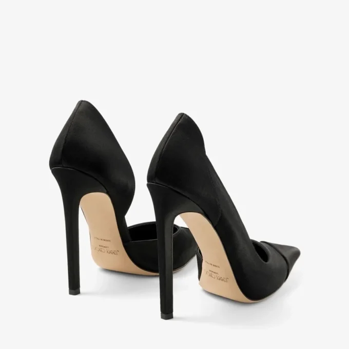 Brigitte 120 Zwarte satijnen pumps Brigitte 120 Zwarte satijnen pumps