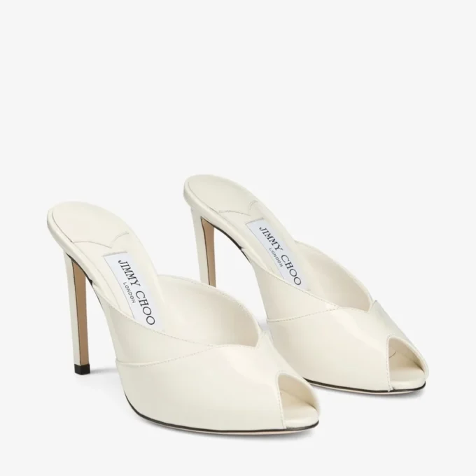 Brigitte Mule 100 Latte lakschoenen