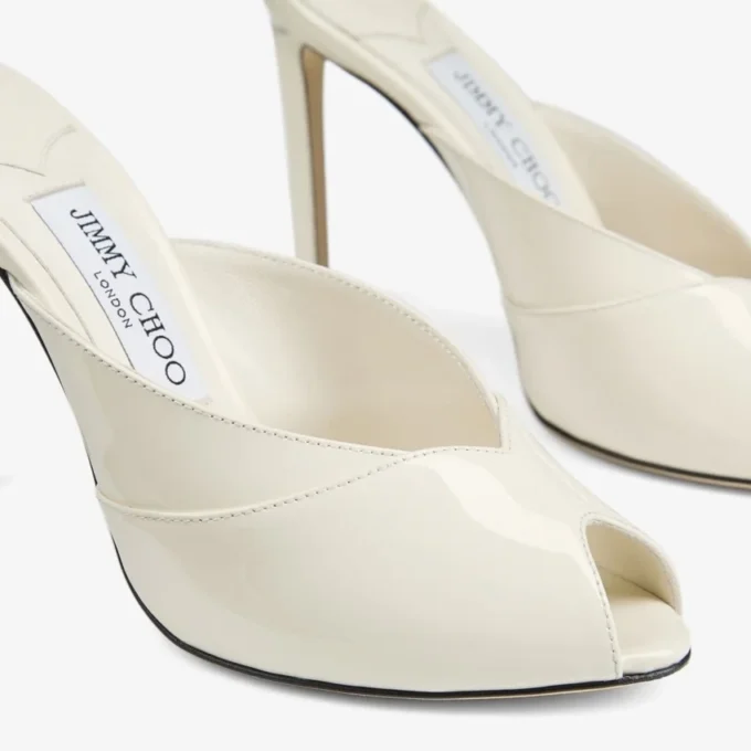 Brigitte Mule 100 Latte lakschoenen