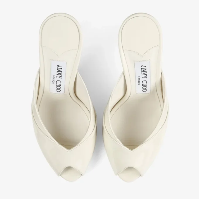 Brigitte Mule 100 Latte lakschoenen
