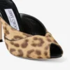 Brigitte Mule 100 Natuurlijke muiltjes van ponyleer met luipaardprint Brigitte Mule 100 Natuurlijke muiltjes van ponyleer met luipaardprint