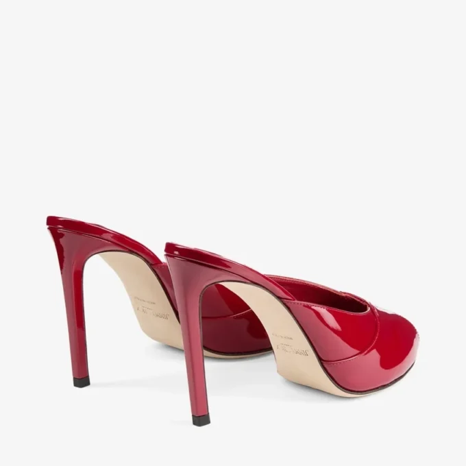 Brigitte Mule 100 Ruby Red lakschoenen