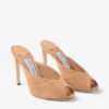 Brigitte Mule 100 Toffee Suède muiltjes