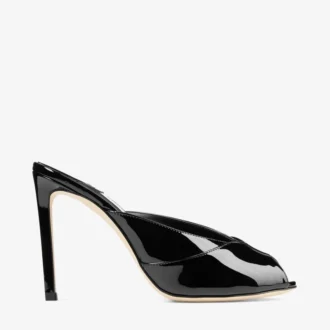 Brigitte Mule 100 Zwarte lakschoenen