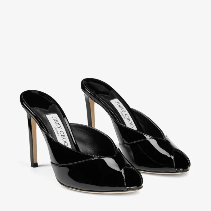 Brigitte Mule 100 Zwarte lakschoenen Brigitte Mule 100 Zwarte lakschoenen