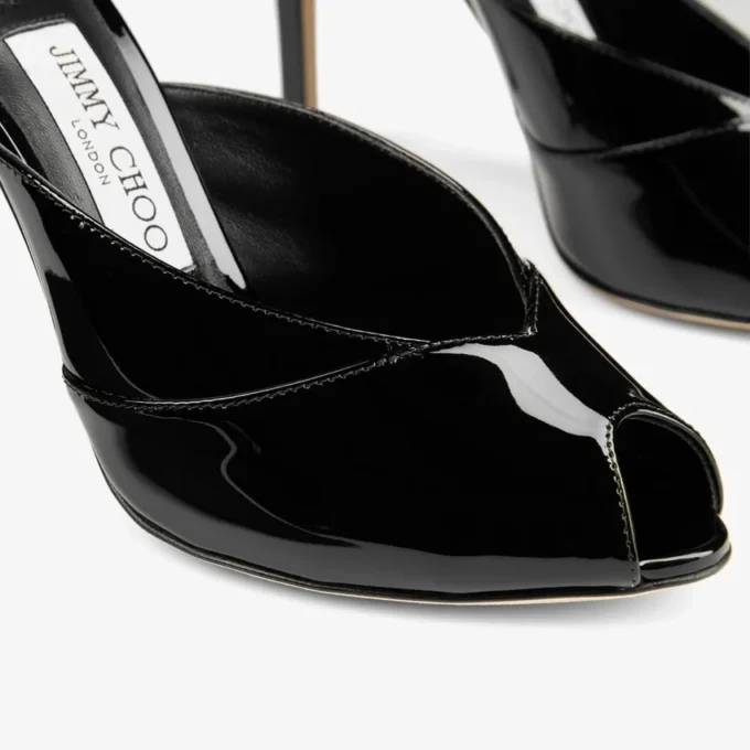 Brigitte Mule 100 Zwarte lakschoenen Brigitte Mule 100 Zwarte lakschoenen