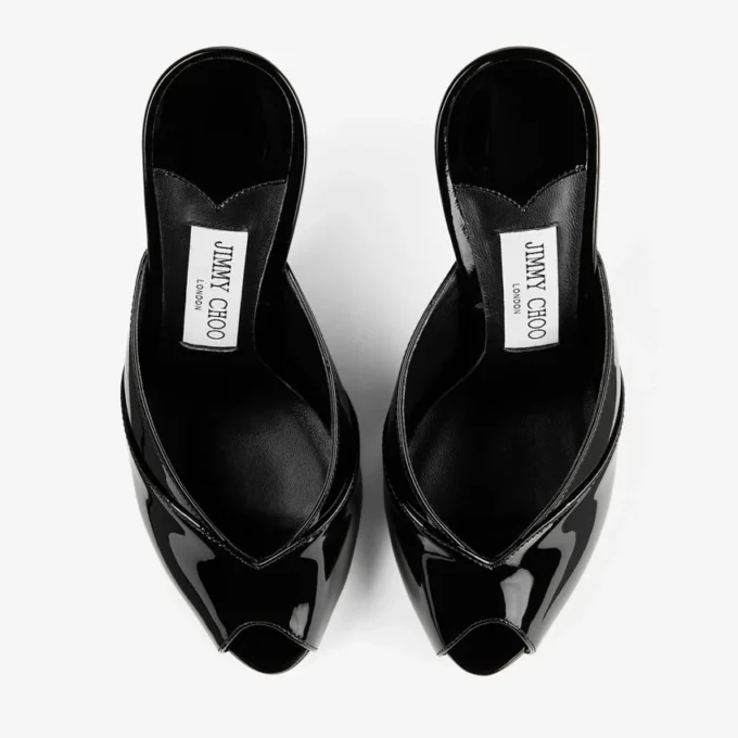 Brigitte Mule 100 Zwarte lakschoenen Brigitte Mule 100 Zwarte lakschoenen