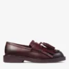 Buff Fringe Loafer Diep Merlot Loafers van gewaxt kalfsleer