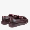 Buff Fringe Loafer Diep Merlot Loafers van gewaxt kalfsleer