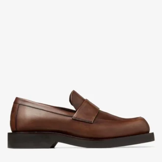 Buff Loafer Mocha Loafers van gepolijst leer