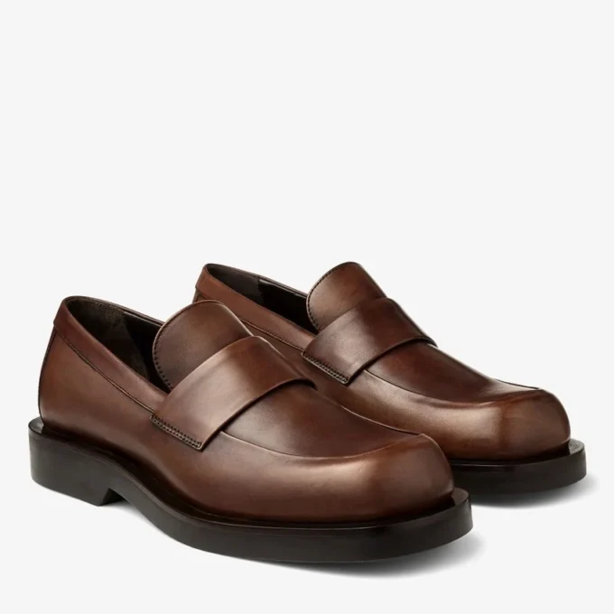 Buff Loafer Mocha Loafers van gepolijst leer Buff Loafer Mocha Loafers van gepolijst leer