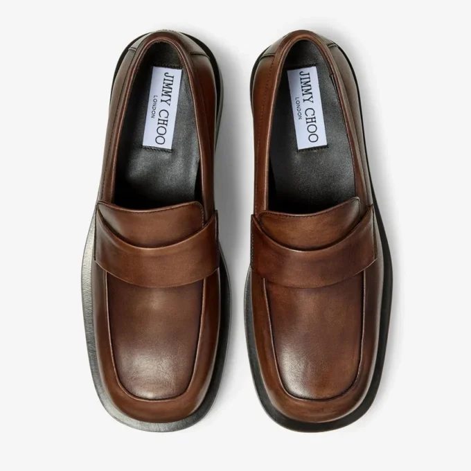 Buff Loafer Mocha Loafers van gepolijst leer Buff Loafer Mocha Loafers van gepolijst leer