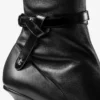 Camie overknee laars Zwarte laars van stretch nappa en spazzolato leer