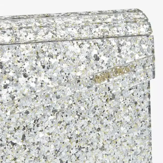 Candy Champagne grof glitter acryl clutch