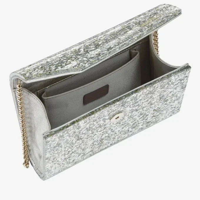 Candy Champagne grof glitter acryl clutch