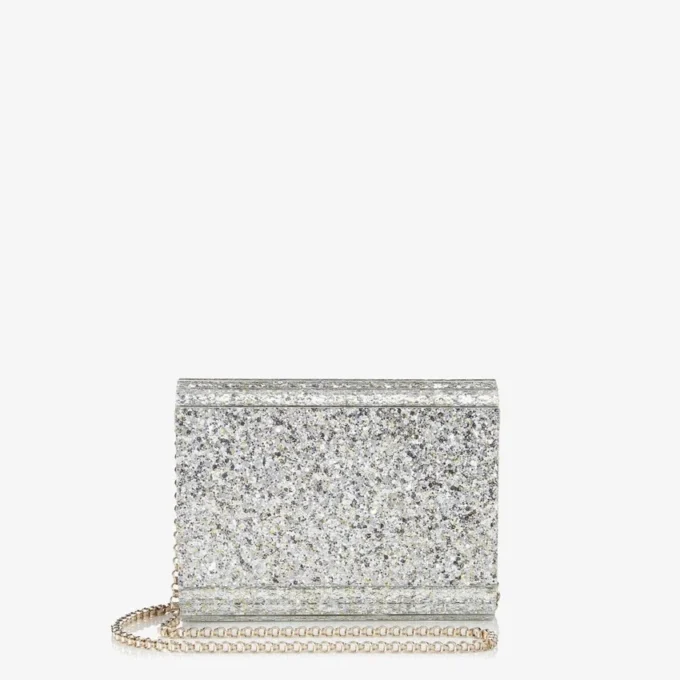Candy Champagne grof glitter acryl clutch