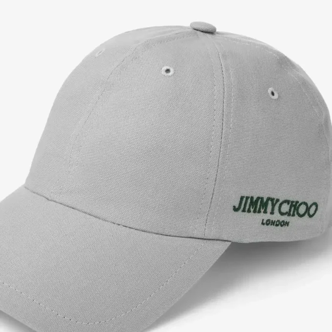 Cap 85 Grijze en British Green katoenen baseballpet met jimmy choo-logo Cap 85 Grijze en British Green katoenen baseballpet met jimmy choo-logo