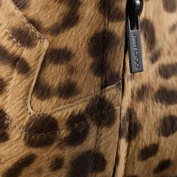 Cece enkellaars 60 Natuurlijke enkellaarzen van ponyleer met luipaardprint