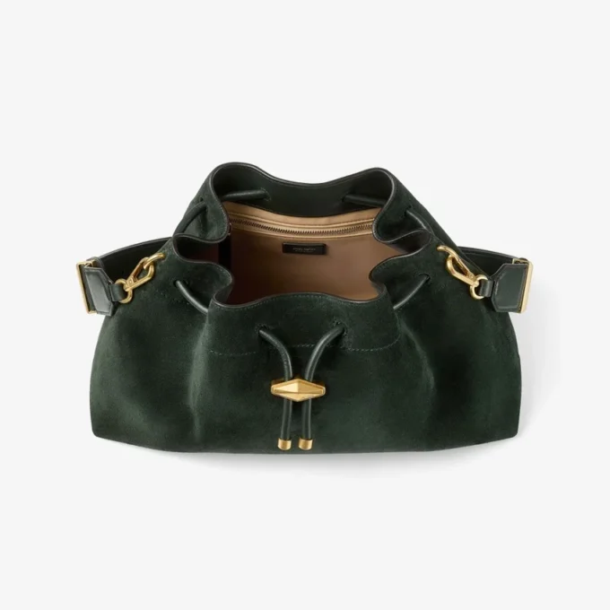 Cinch Medium Britsgroene suède schoudertas Cinch Medium Britsgroene suède schoudertas