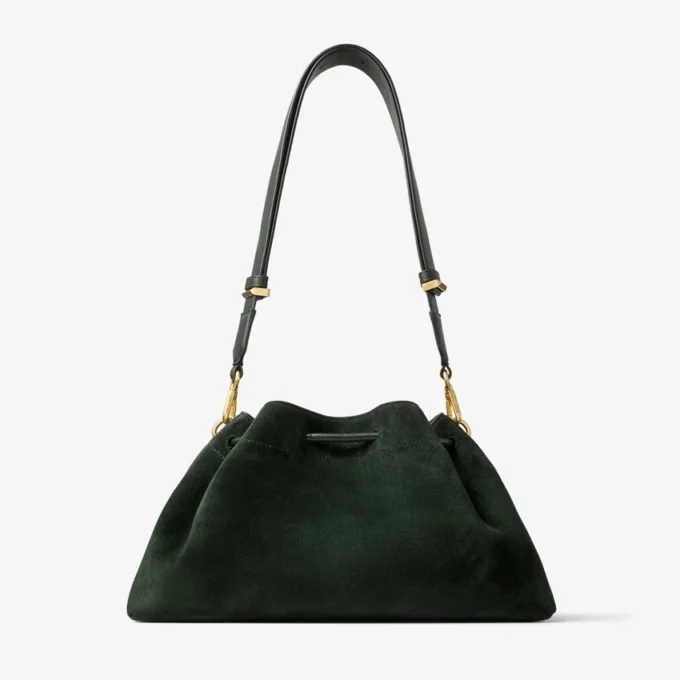Cinch Medium Britsgroene suède schoudertas Cinch Medium Britsgroene suède schoudertas