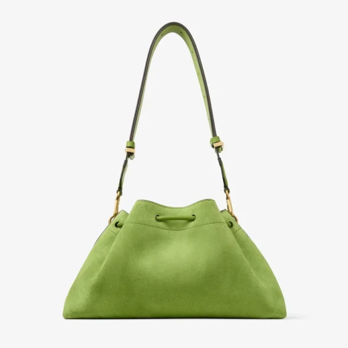 Cinch Medium Clover suède schoudertas met gevlochten kralenriem