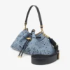 Cinch Medium denim schoudertas met Sangallo-borduursel