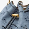 Cinch Medium denim schoudertas met Sangallo-borduursel