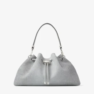 Cinch Medium Dove suède denim en glad kalfsleer schoudertas