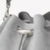 Cinch Medium Dove suède denim en glad kalfsleer schoudertas