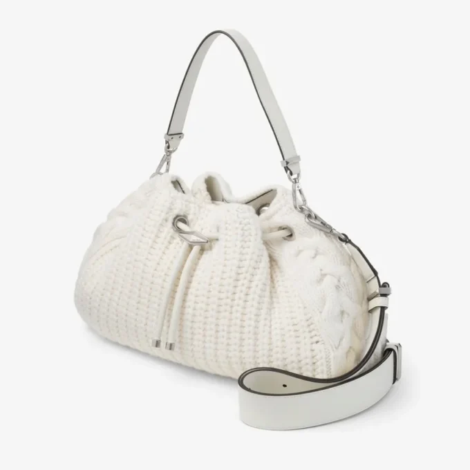 Cinch Medium Latte gebreide wollen schoudertas