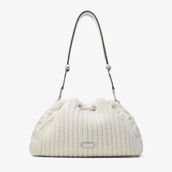 Cinch Medium Latte gebreide wollen schoudertas