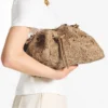 Cinch Medium natuurlijke bloem geweven raffia schoudertas