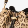 Cinch Medium natuurlijke pony-schoudertas met luipaardprint