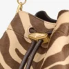 Cinch Medium natuurlijke pony-schoudertas met zebraprint