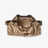 Cinch Medium natuurlijke pony-schoudertas met zebraprint