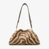 Cinch Medium natuurlijke pony-schoudertas met zebraprint