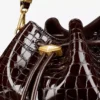 Cinch Medium Sambuco schoudertas van leer met krokodillenreliëf