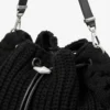 Cinch Medium zwarte gebreide wollen schoudertas