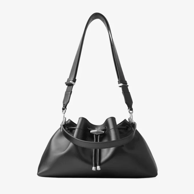 Cinch Medium zwarte leren schoudertas