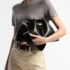 Cinch Medium zwarte leren schoudertas